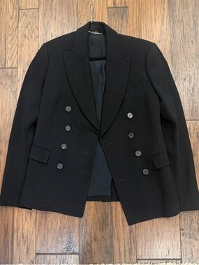 Alexander McQueen Black Double-Breasted Blazer